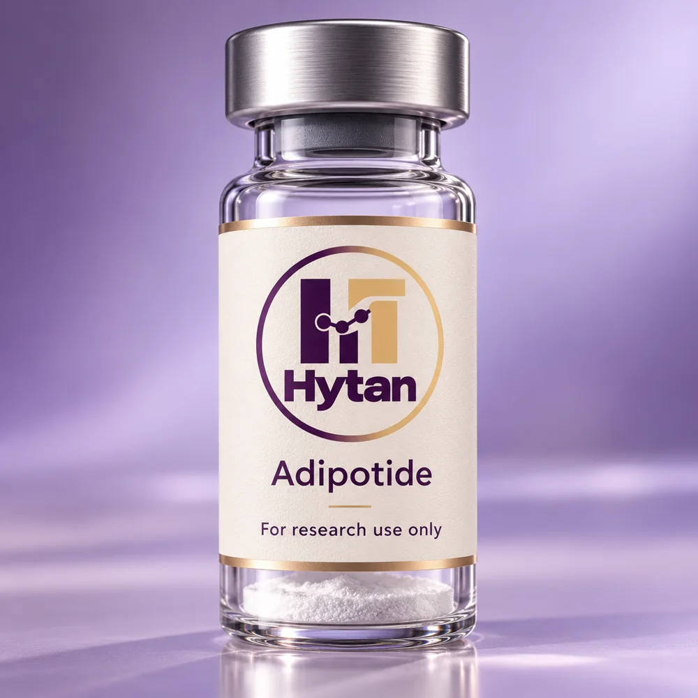 Adipotide packaging illustration. For research use only.