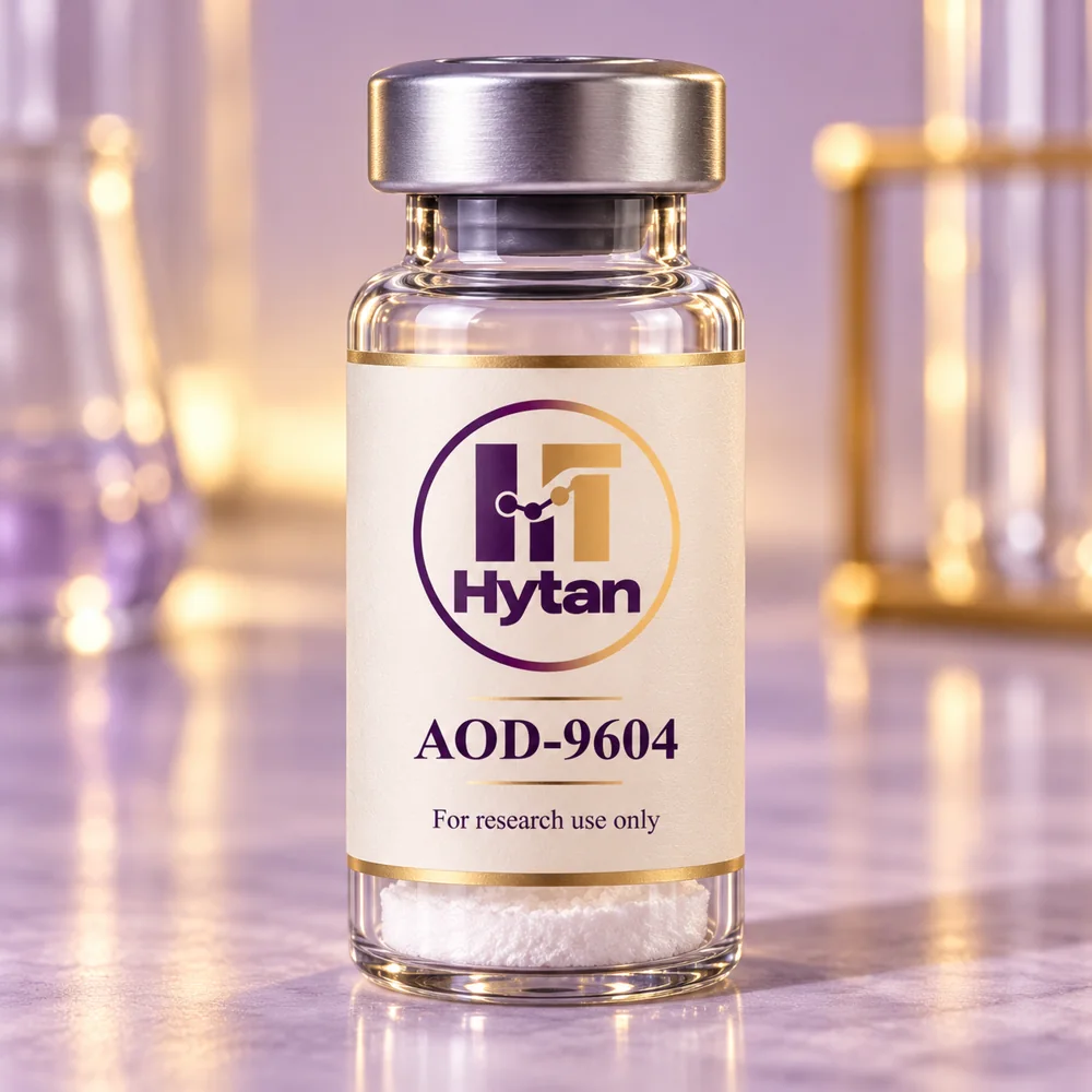 AOD-9604 packaging illustration. For research use only.