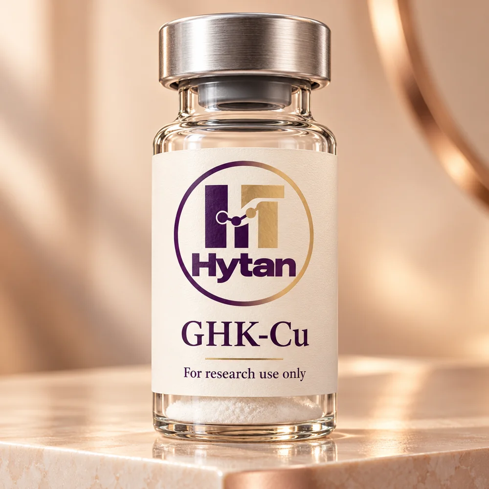 GHK-Cu packaging illustration. For research use only.