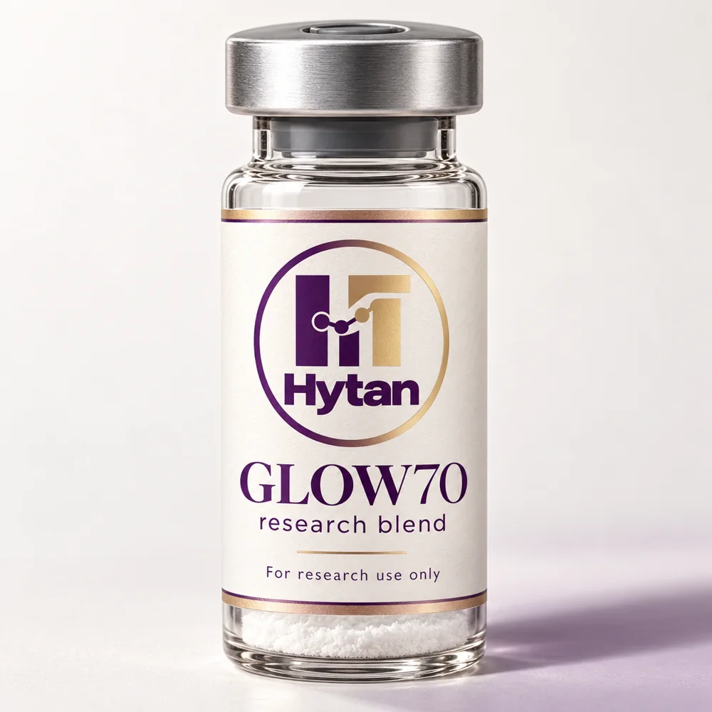 GLOW70 research blend packaging illustration. For research use only.