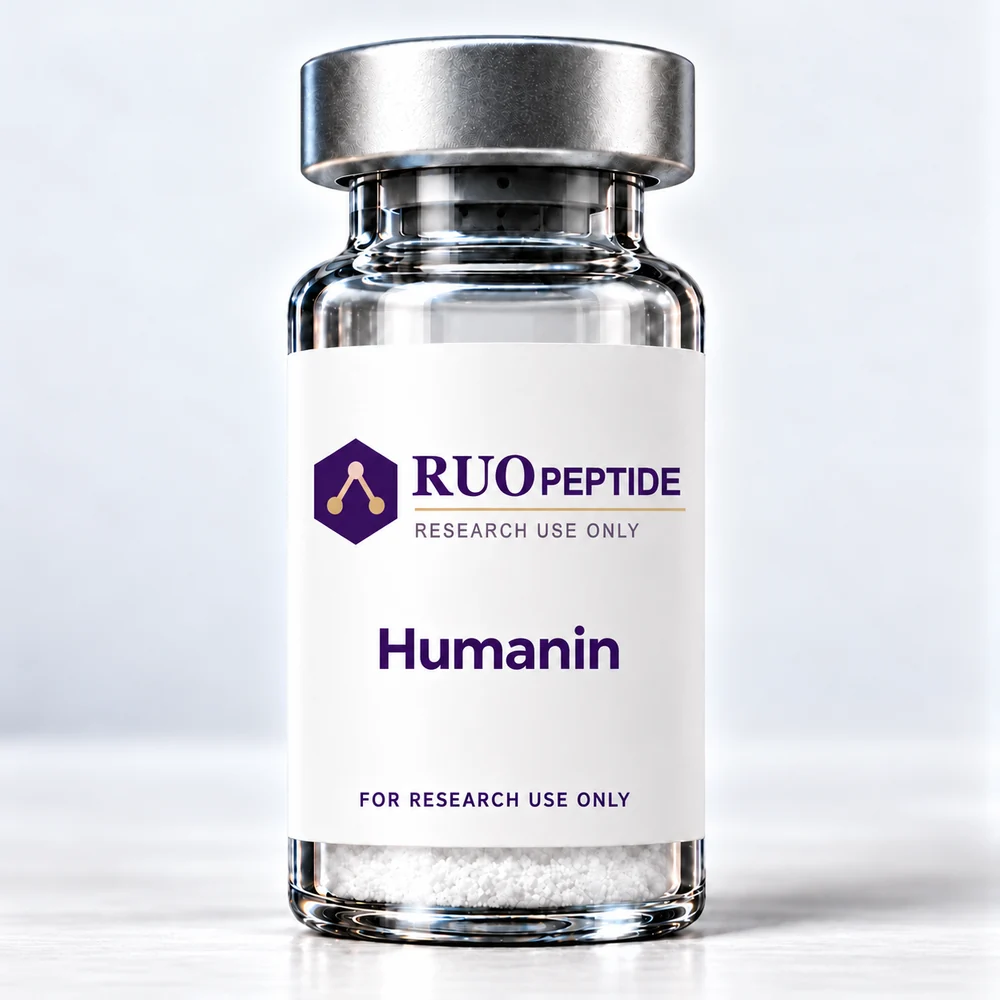Humanin packaging illustration. For research use only.