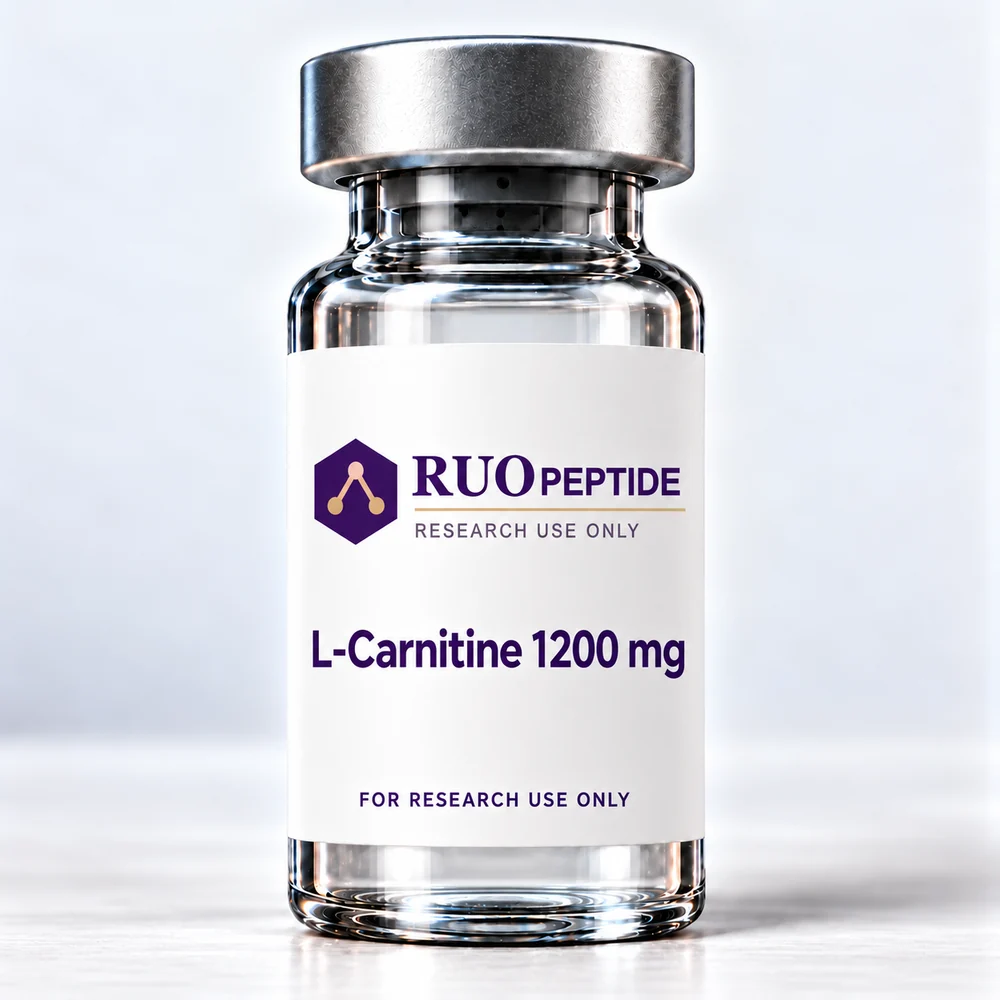L-Carnitine 1200 mg packaging illustration. For research use only.