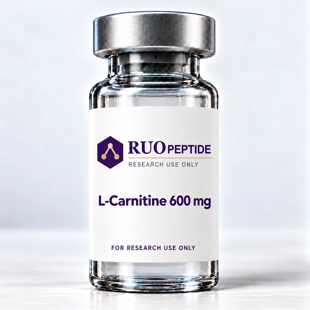 L-Carnitine 600 mg packaging illustration. For research use only.