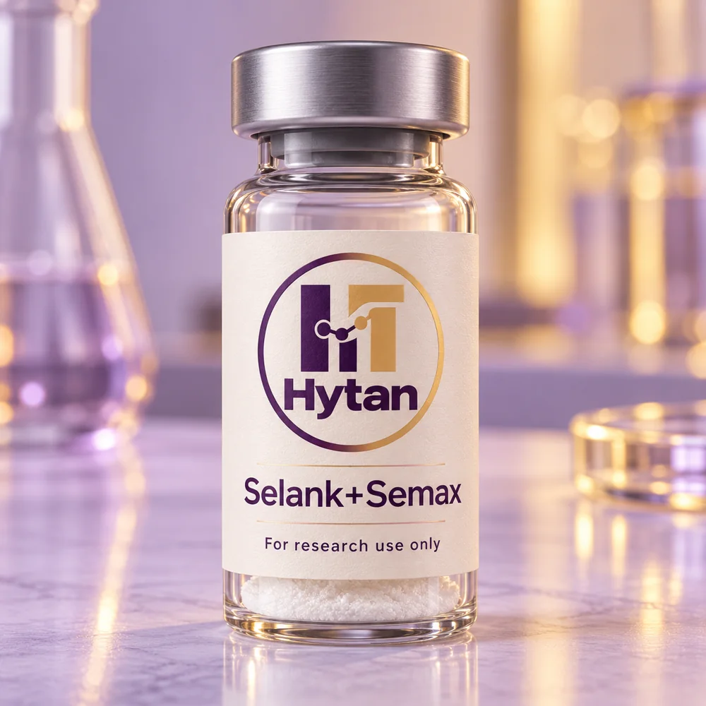 Selank+Semax packaging illustration. For research use only.