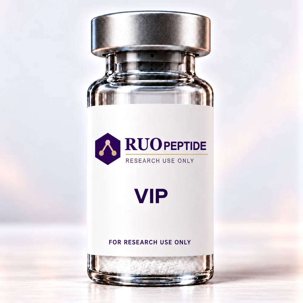 VIP with RUO Peptide branding. For research use only.